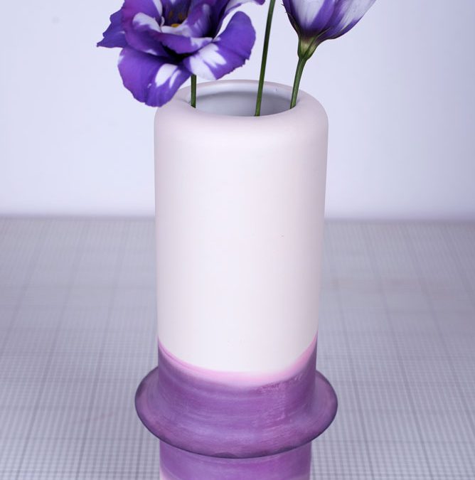 vase hours céramique design dégradé faïence designer rennes modèle unique