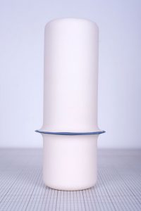 Vase en faïence avec dégradé de couleur bleu modèle unique