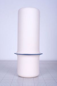 Vase en faïence avec dégradé de couleur bleu modèle unique