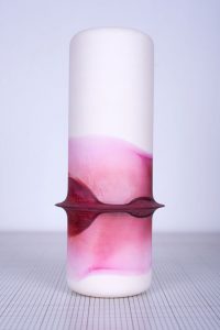 Vase en faïence avec dégradé de couleur violet modèle unique