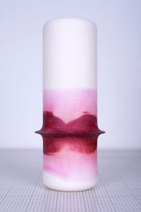 Vase en faïence avec dégradé de couleur violet modèle unique