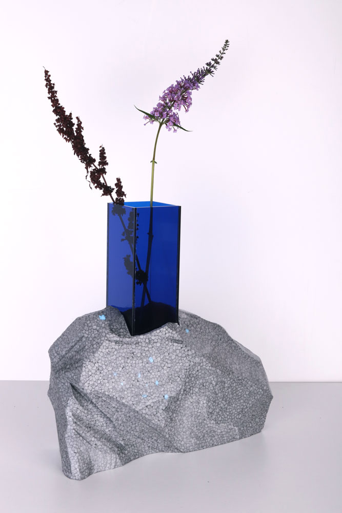 vase vésuvio bleu